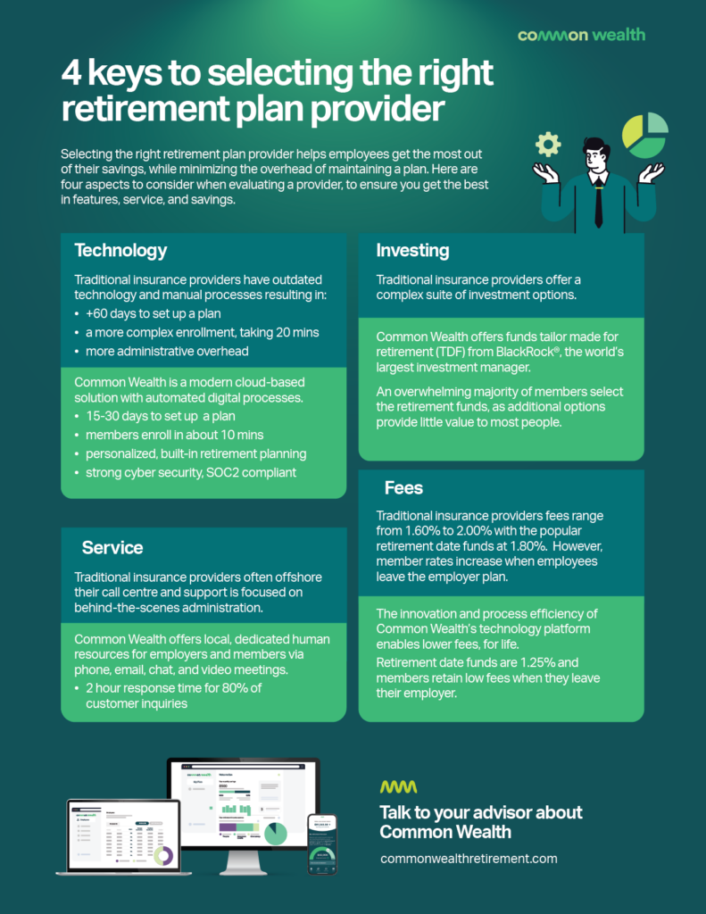 4 Key to selecting the right retirement plan